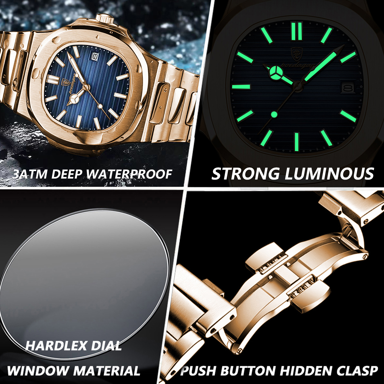 POEDAGAR Mode Zakenman Horloge - Rg Watches & Jewelry Gmbh recensie en prijs