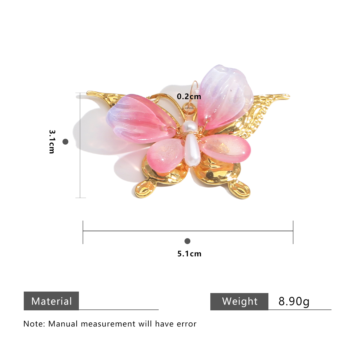Roestvrij staal hand threading - Butterfly Pendant Necklace recensie en prijs