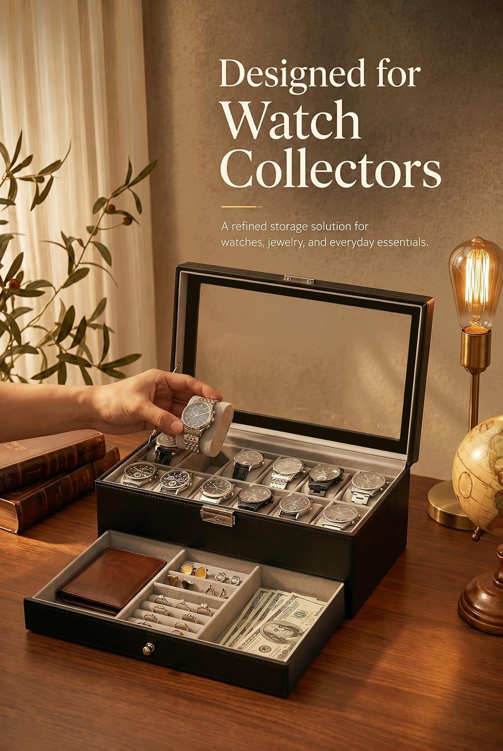 Horloge-opbergdoos voor mannen - Jewelry Watches & Accessories recensie en prijs