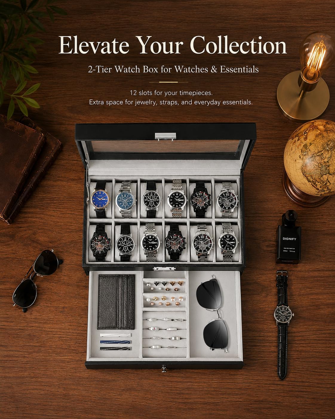 Horloge-opbergdoos voor mannen - Jewelry Watches & Accessories recensie en prijs