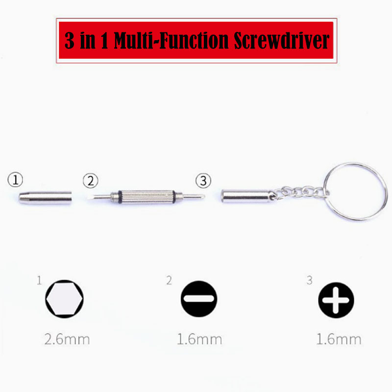 3-in-1 bril-schroevendraaier,  - Watch Repair Tool Kit recensie en prijs
