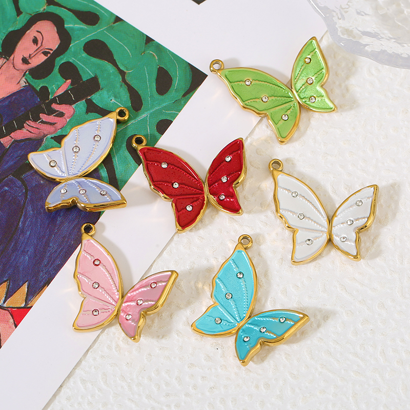 4 stuks 18K goudkleurig vergul - Butterfly Pendant Necklace recensie en prijs