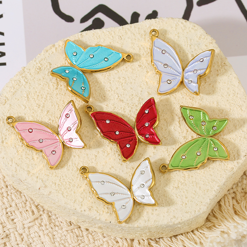4 stuks 18K goudkleurig vergul - Butterfly Pendant Necklace recensie en prijs