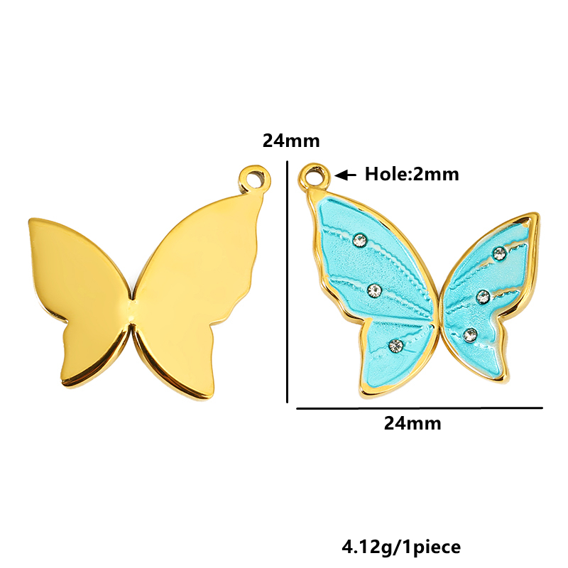 4 stuks 18K goudkleurig vergul - Butterfly Pendant Necklace recensie en prijs
