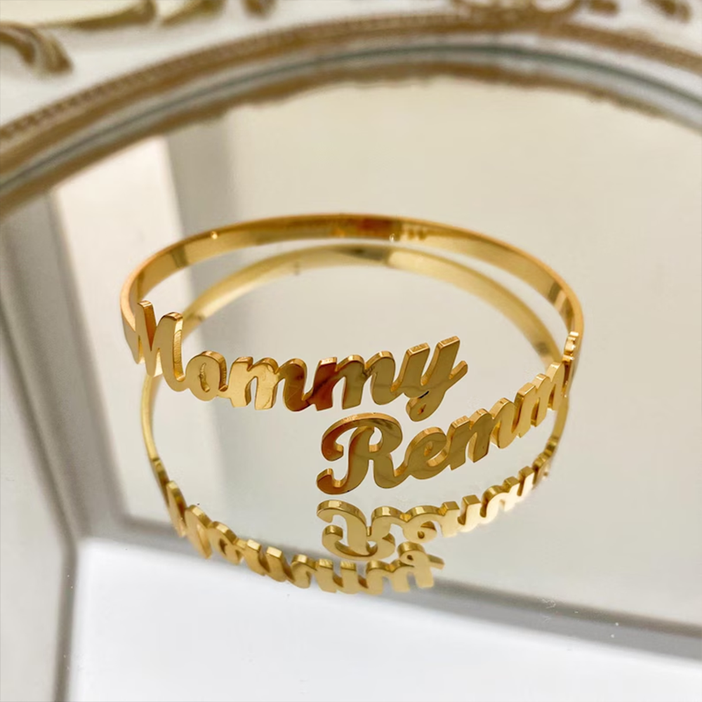 Pas twee naamarmbanden, goud,  - Rose Gold Bracelet recensie en prijs