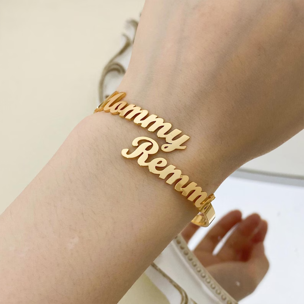 Pas twee naamarmbanden, goud,  - Rose Gold Bracelet recensie en prijs