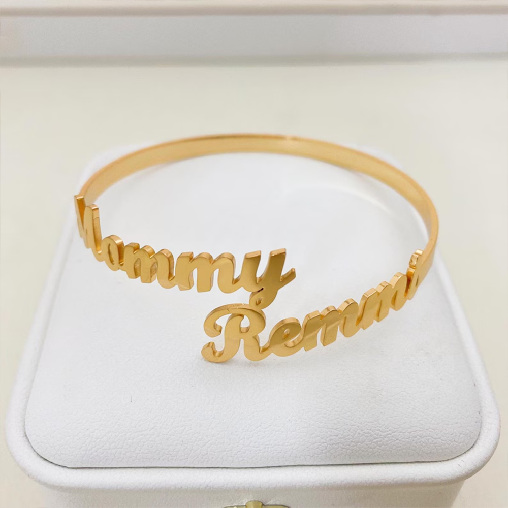 Pas twee naamarmbanden, goud,  - Rose Gold Bracelet recensie en prijs