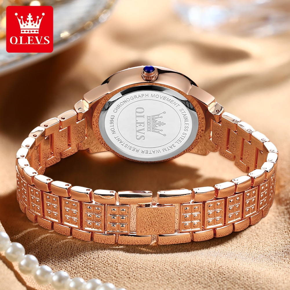 OLEVS 9943 Luxe volledig diama - Jewelry Watches Gold recensie en prijs